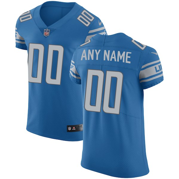 Men's Detroit Lions Blue Vapor Untouchable Custom Elite NFL Stitched Jersey